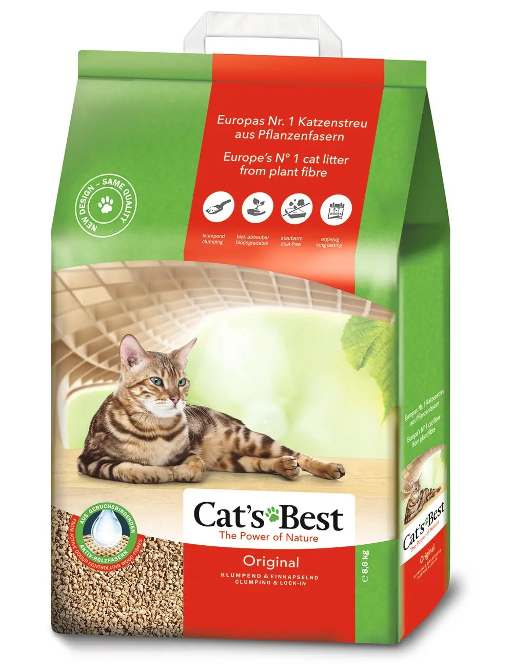 Наполнитель Cat's Best Original 20л*8 6кг Древесный комкующийся|Лотки и товары для