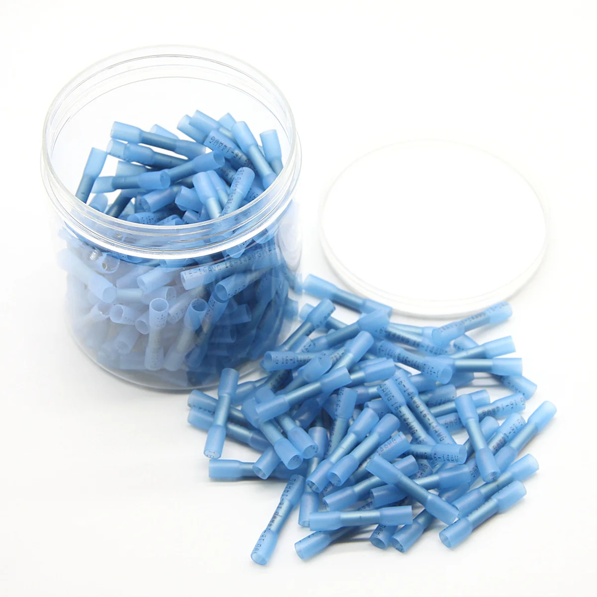 

200PCS Waterproof Insulated Heat Shrink Sorder Terminal Crimp Butt Electrical Wire Splice Crimp Terminal Wire Connector Kit