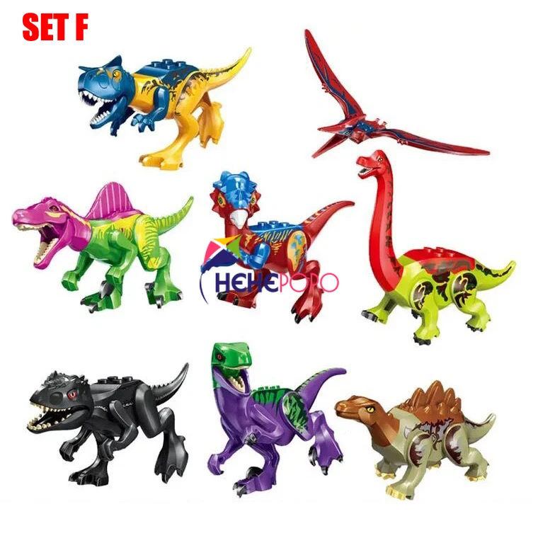 

8pcs/set Dinosaur Block Building Blocks Toy Kids Assemble Toys Bricks Dinosaur Toy Pterosaurs Triceratops Figures Model Toy