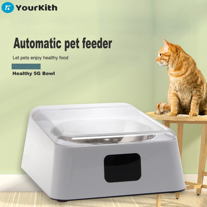 

YourKith Electronic Animal Bowl 5G Smart Automatic Pet Feeder Dog Food Bowl Infrared Automatic Sensor Switch Cat Bowl
