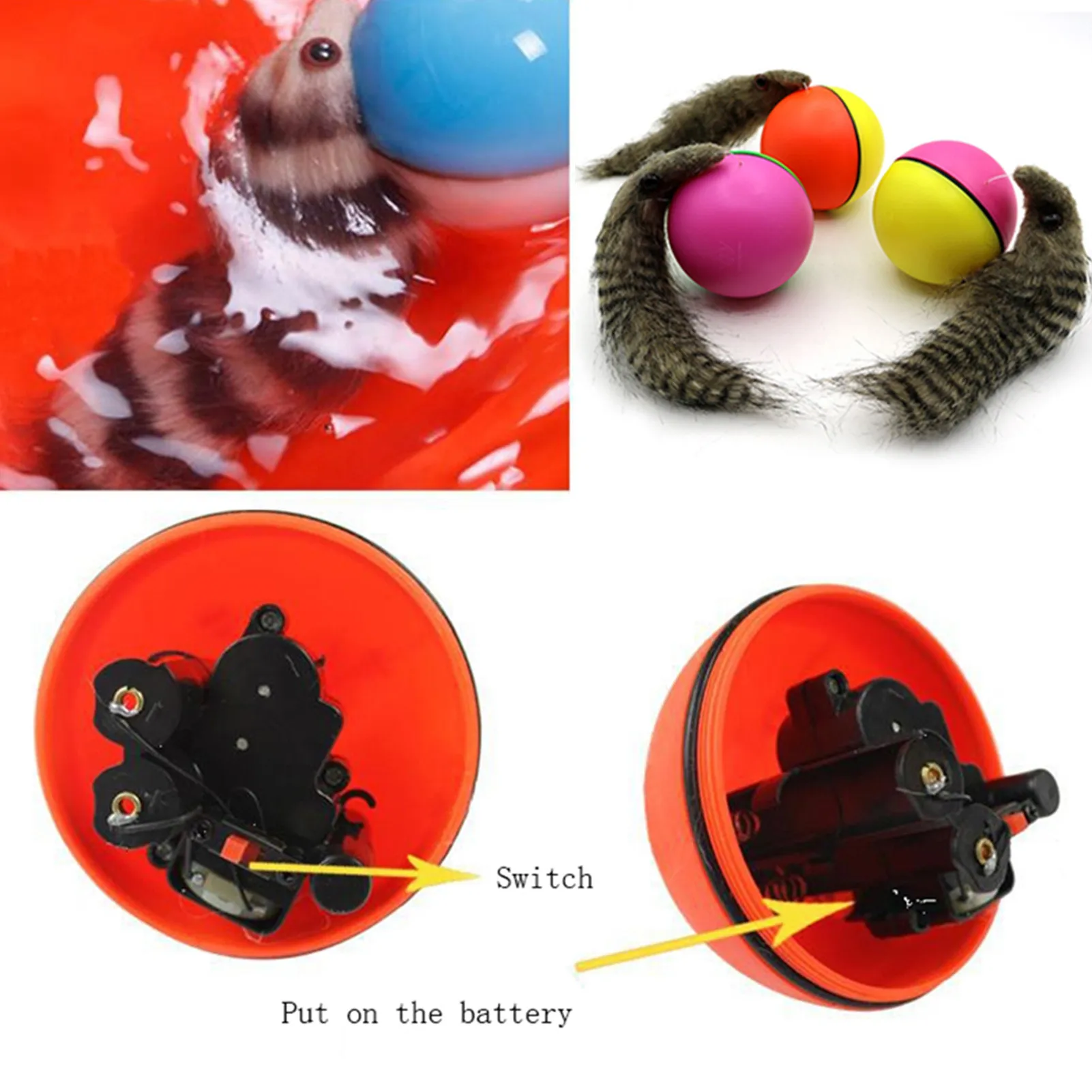 Игрушка для кошек Pet Cat Toy Electric Ball Dancing Moving Simulation Cats For Toys Interactive Dog Beaver Weasel Rolling on.