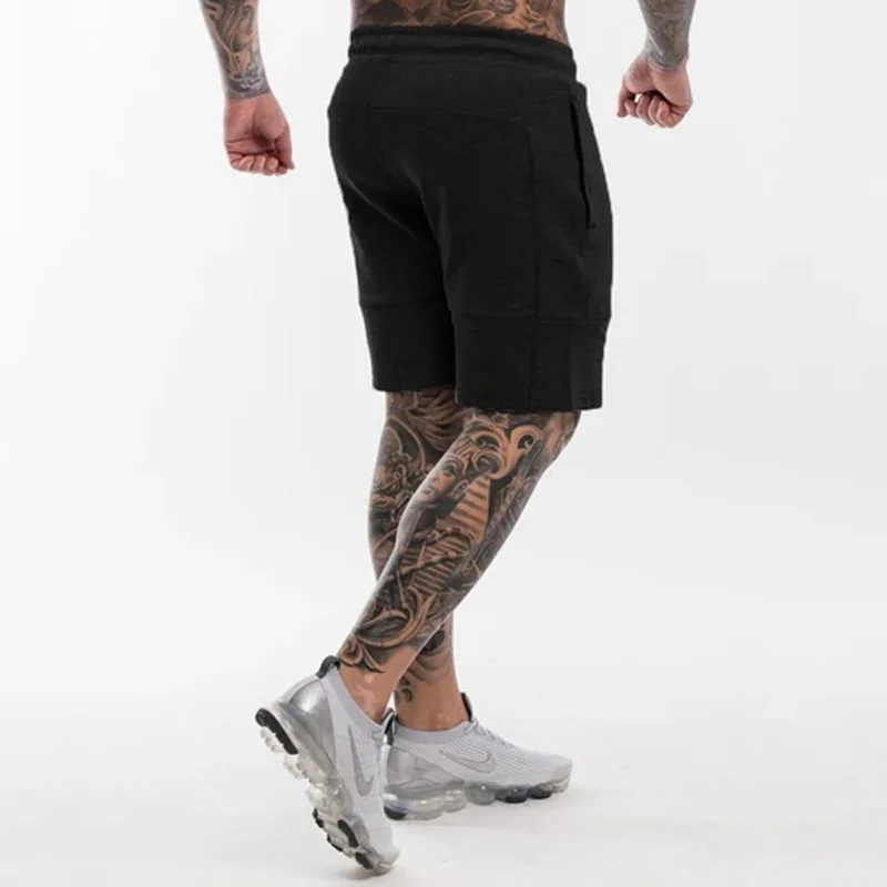 

2021 New Men Sporting Running Shorts men Cotton Bodybuilding Sweatpants Fitness Short pants Jogger Gyms men sport brand Shorts
