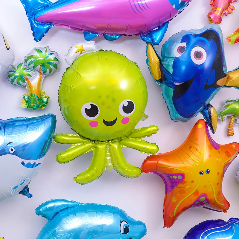 Воздушный шар из фольги морское животное морская звезда краб осьминог гиппокамп