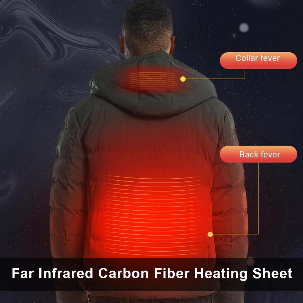 Fashion Couple Men Women Electric Heated Jacket Coat Heating Waistcoat USB Thermal Warm Clothes Feather Hot Sale Winter | Спорт и