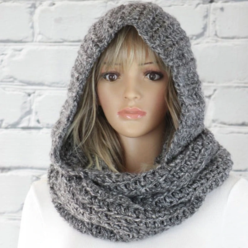 

Women Wool Knitted Turban Scarf Warm Shawl Wrap Scarves Multi-purpose Ladies Casual Turban Scarves Street style Scarf Shawl
