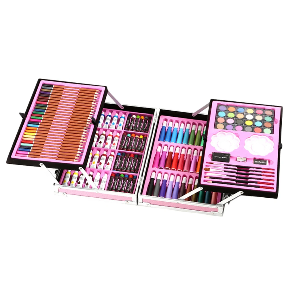 

145x Painting Art Box Set Crayon Watercolor Palette for Artist Drawing Painting