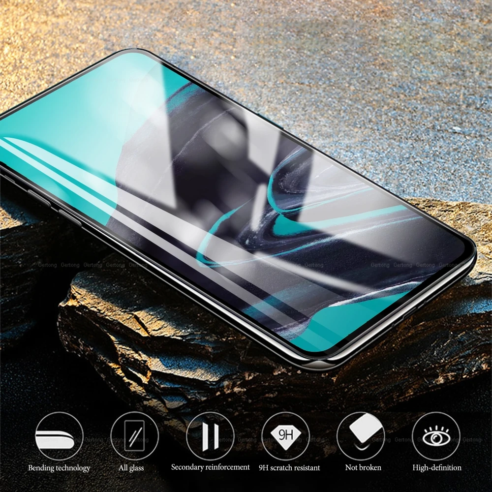 Закаленное стекло с полным покрытием для OPPO Realme X 1 2 3 Pro XT Lite Q C1 C2 Защита экрана Reno Z