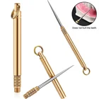 1 шт. титановая зубочистка с защитным держателем, Нетоксичная, водонепроницаемая многоразовая портативная зубочистка карманного размера для повседневного использования с кольцом для ключей