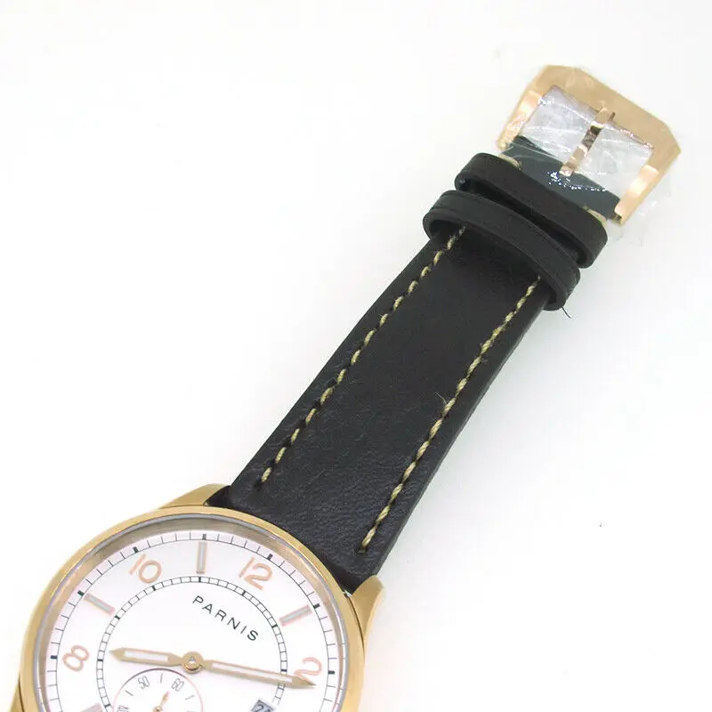 Мужские часы Parnis с автоматическим механизмом маленькие наручные корпусом из