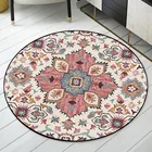 Индийский этнический Стильный коврик, механический коврик для гостиной, круглый ковер с цветочным узором, круглый коврик для комнат