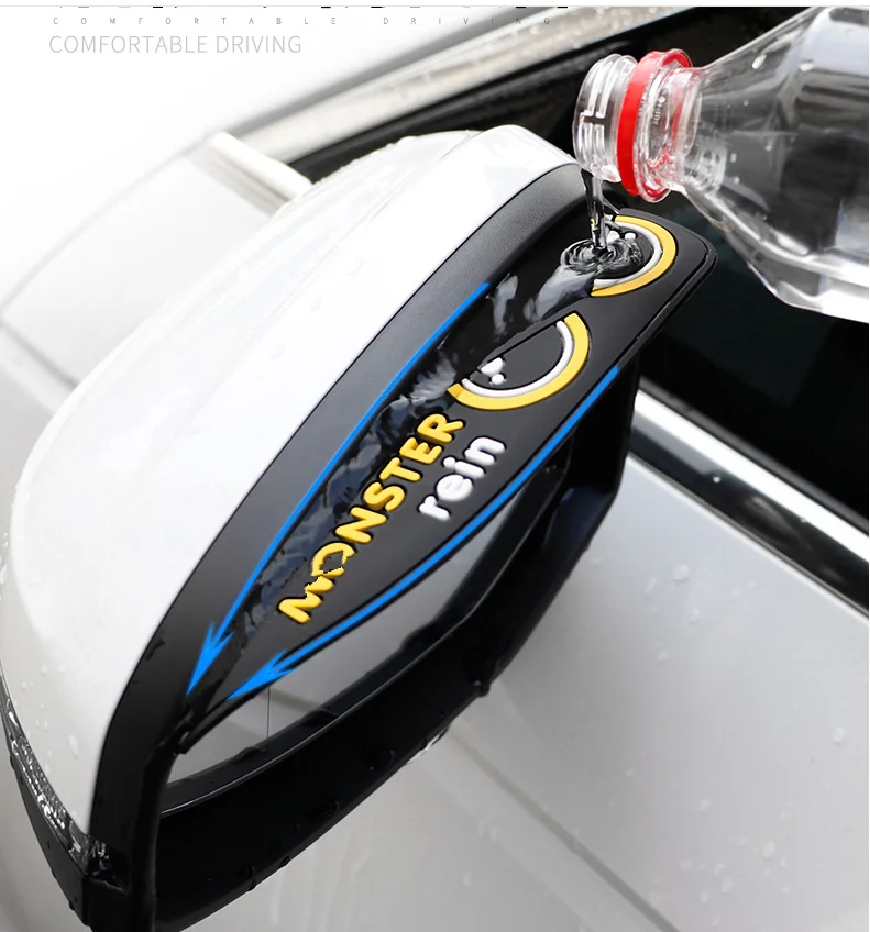 Красивое украшение автомобиля дождя щит ЖК дисплей заднего вида зеркало из