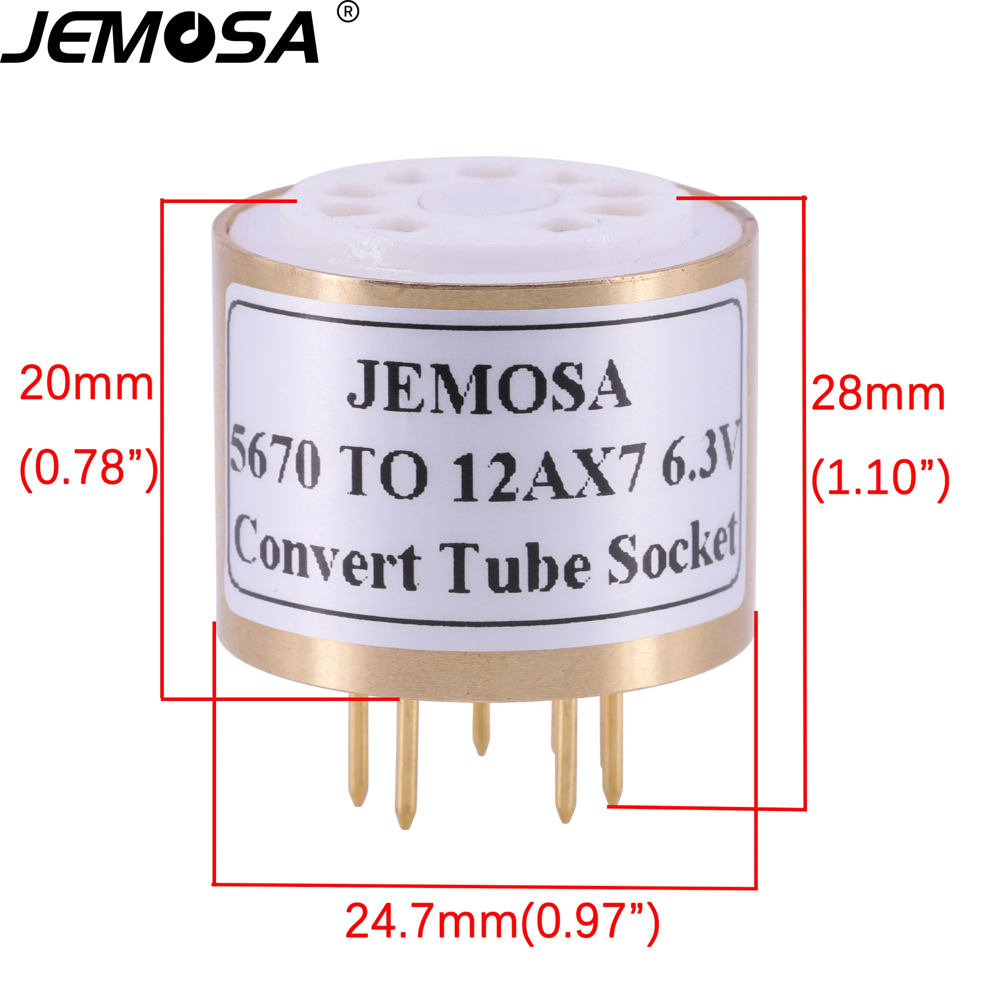 1PC 6N3 6H3N 369A 5670 TO 12AX7 12AU7 ECC82 ECC83 6.3V DIY Audio Amplifier Vacuum Tube Convert Socket Adapter HIFI | Электроника