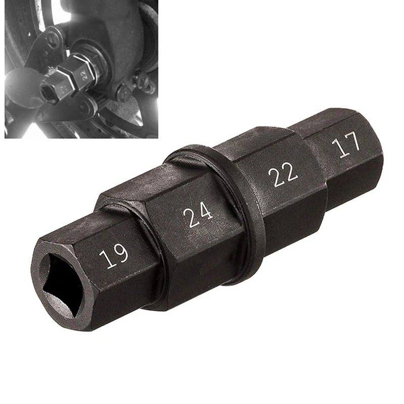 

1Pc 17 19 22 24mm Motorcycle Front Rear Wheel Axle Hex 17 19 22 24mm Axle Hex Spindle Driver Removal Tool Motorcycle Axle Tool