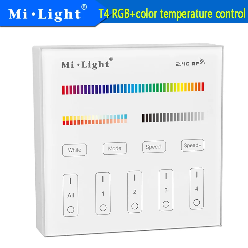 Mi светильник T4 AC220V 4 зоны RGB + CCT Smart Touch Панель пульт дистанционного управления для
