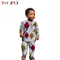 african clothes for kids boys akara print boy shirt top and pants sets bazin riche children clothing 2 pieces sets s204022