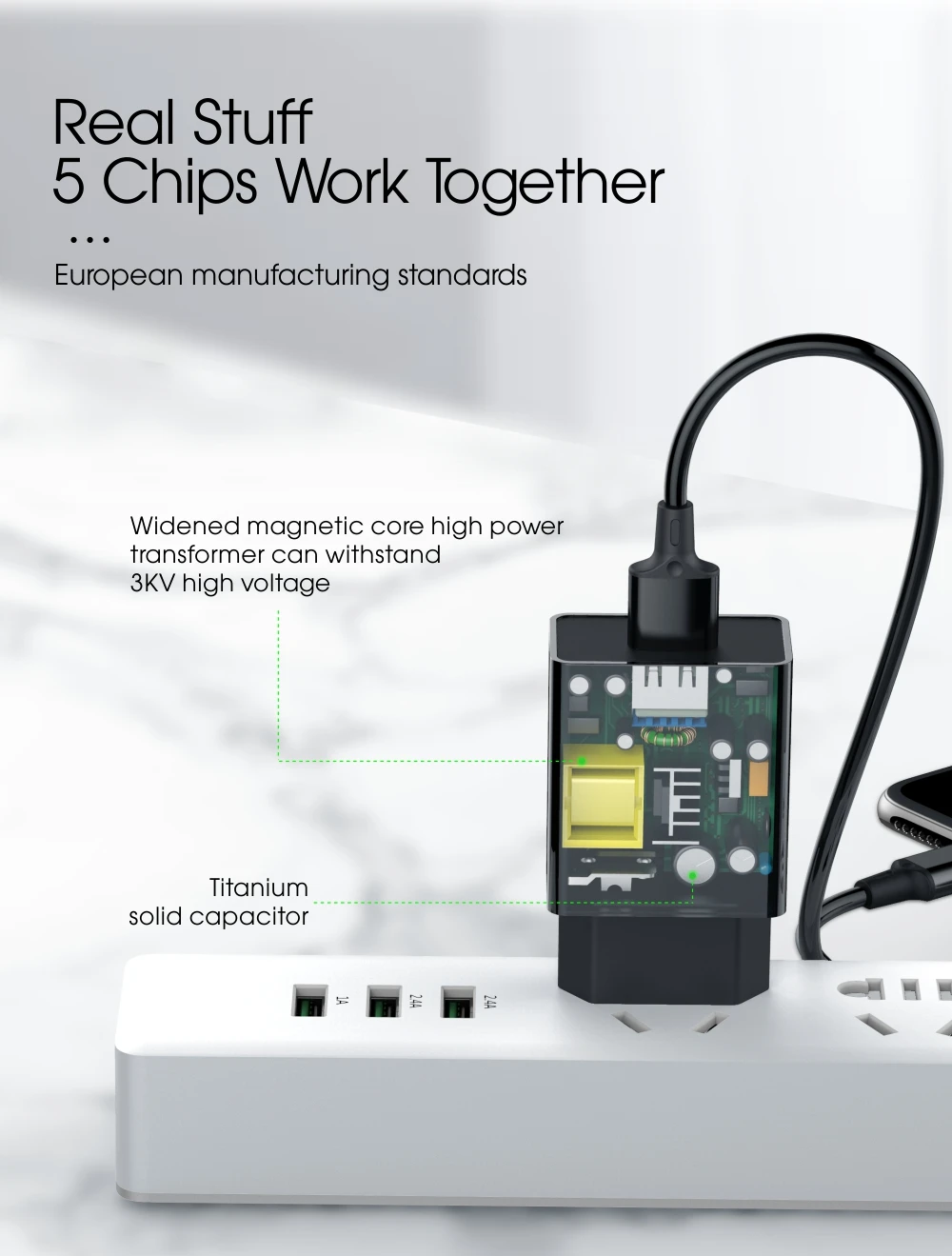 Vothoon 18 Вт Quick Charge 3,0 USB зарядное устройство для samsung S9 Xiaomi huawei QC 3,0 быстрое зарядное устройство для путешествий настенное зарядное устройство для мобильного телефона ЕС