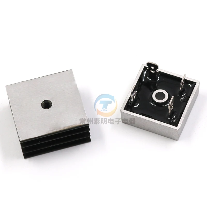 

AC transformer DC charger KBPC Single phase rectifier bridge module with heat sink radiator Withstand voltage 1000v