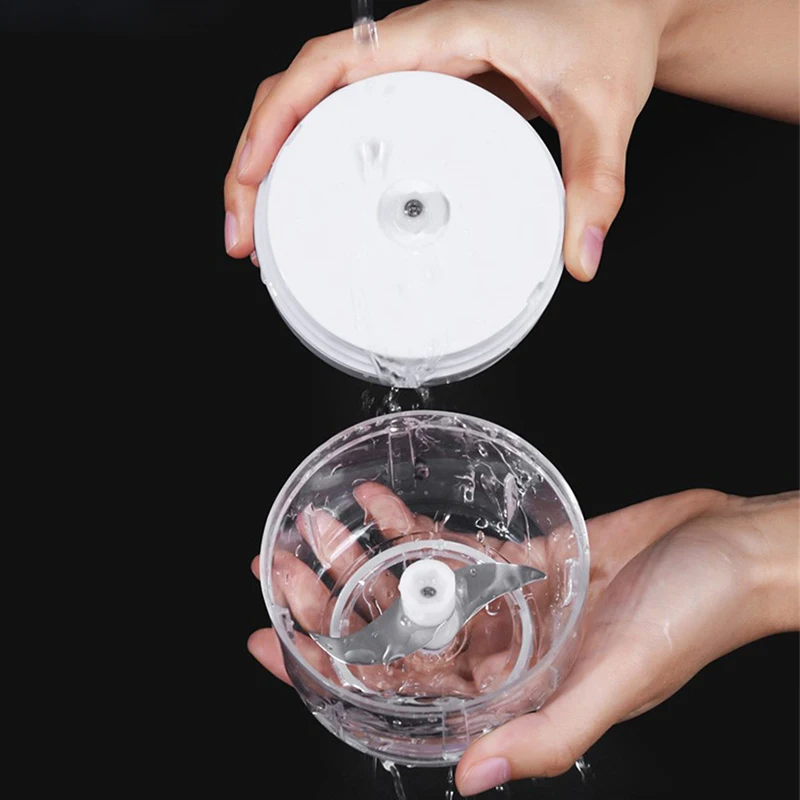 Электрический кухонный измельчитель чеснока, мясорубка, мини-дробилка для продуктов, овощей и переработчик на аккумуляторе.