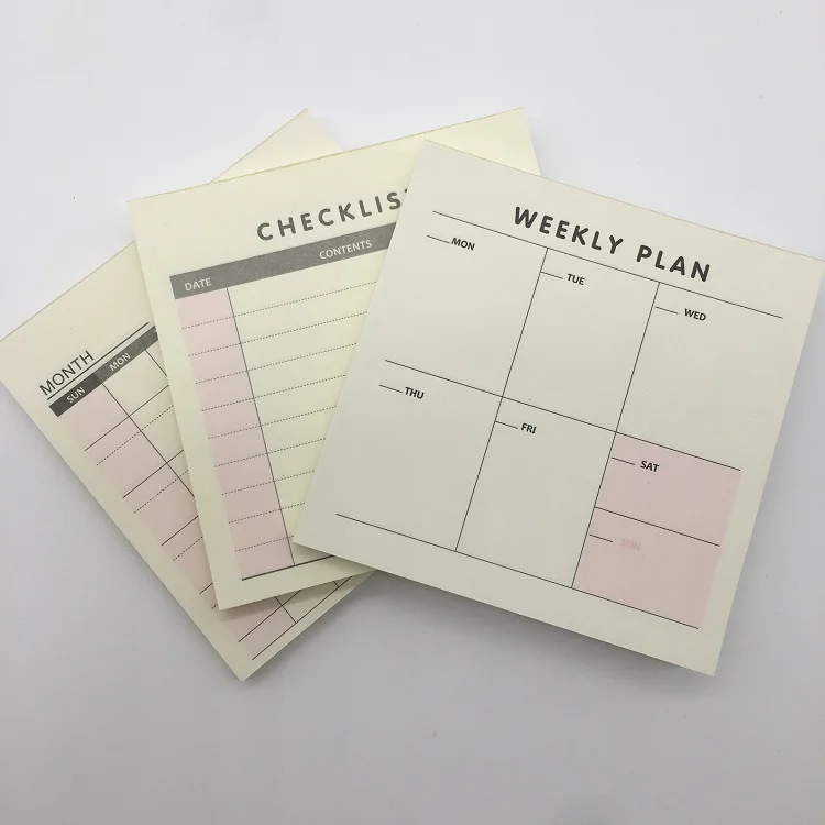 

Hot-selling Small Memo Pad, Office Desk Tear-off Check List To do list Notepad School Stationery Small Week Month Planner