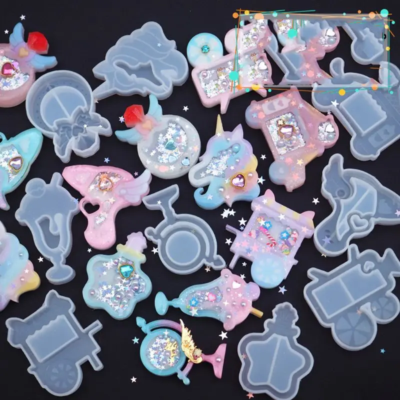 Новинка ручная работа зыбучий песок подвеска мороженое звезда дрифт бутылка для