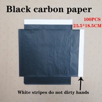 100pcs single sided black carbon paper carbon steel wax paper transfer paper copy paper 16k thin paper financial black copy pape