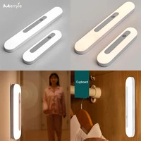 usb rechargeable cabinet light led motion sensor night light with switch auto onoff bedroom night lamp for home wardrobe stairs