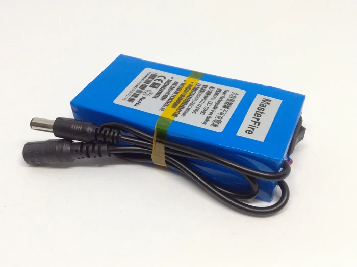 

10pcs/lot Portable DC 12V 4800mAh Battery Rechargeable Lithium-ion Batteries Pack with Power Charger For CCTV Camera DC-12480