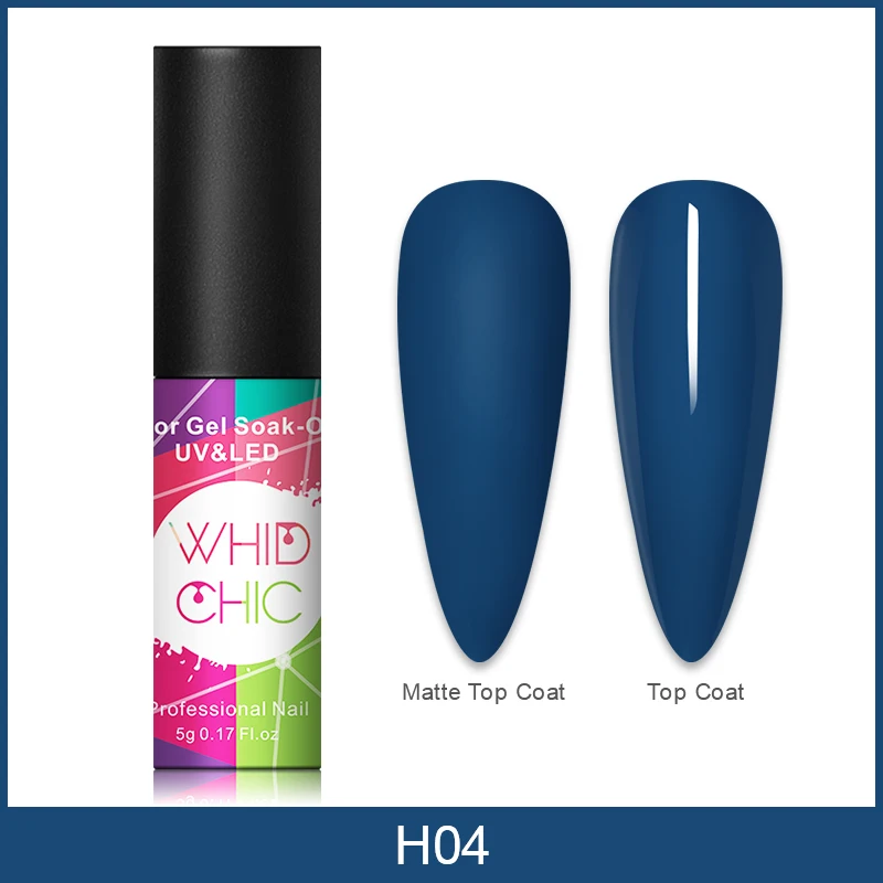 H04 WHID CHICL 1 бутылка 5 мл Цветной Гель-лак для ногтей Чистый Розовый Фиолетовый Синий стойкий УФ-лак для ногтей - Цвет: H04