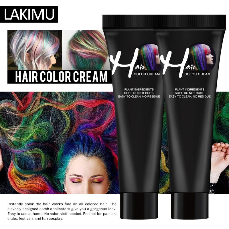 Полуперманентная Восковая краска для волос в стиле панк 9 цветов|Чаши смешивания