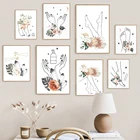 Подарки косметолога для салона красоты, Минималистичная линия, настенная Картина на холсте, скандинавские плакаты и принты, настенные картины, декор для гостиной