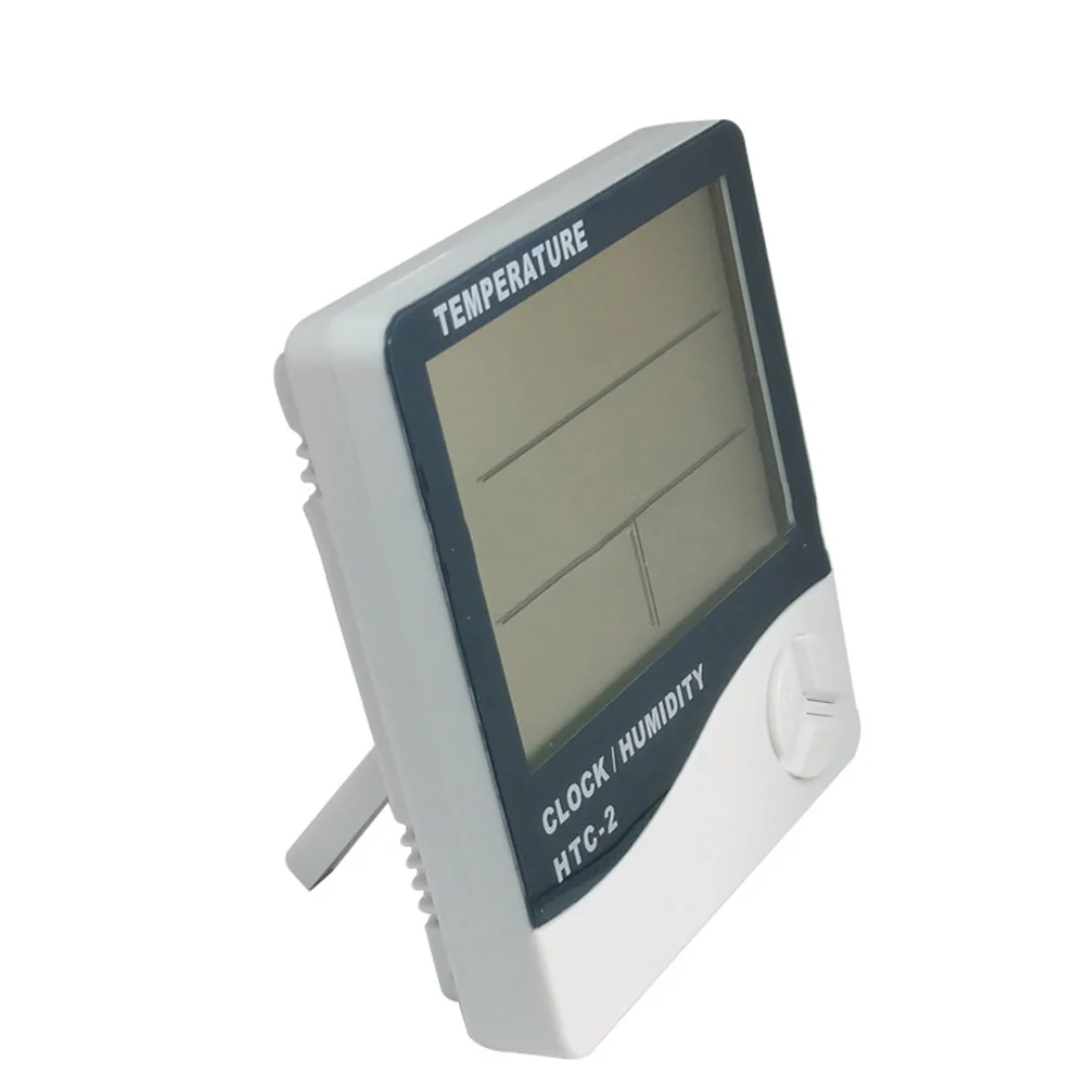 HTC 2 большой экран будильник термометр и гигрометр с зондом градусом Цельсия Switch