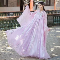 summer chinese hanfu princess dress women fairy folk with kimono female dance oriental costume chinese clothes