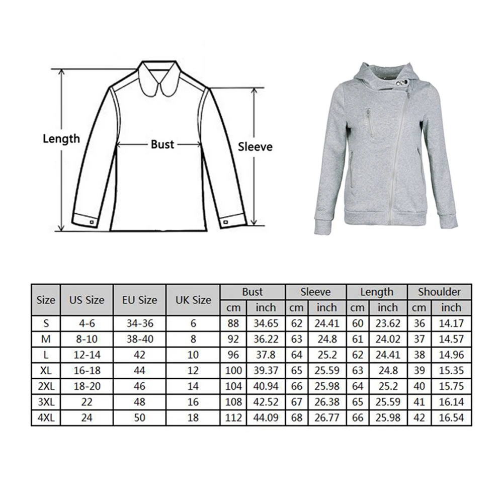 

2020 Zipper Warm Fashion Hoodies Women Long Sleeve Hoodies Jackets Hoody Jumper Overcoat Outwear Female Sweatshirts