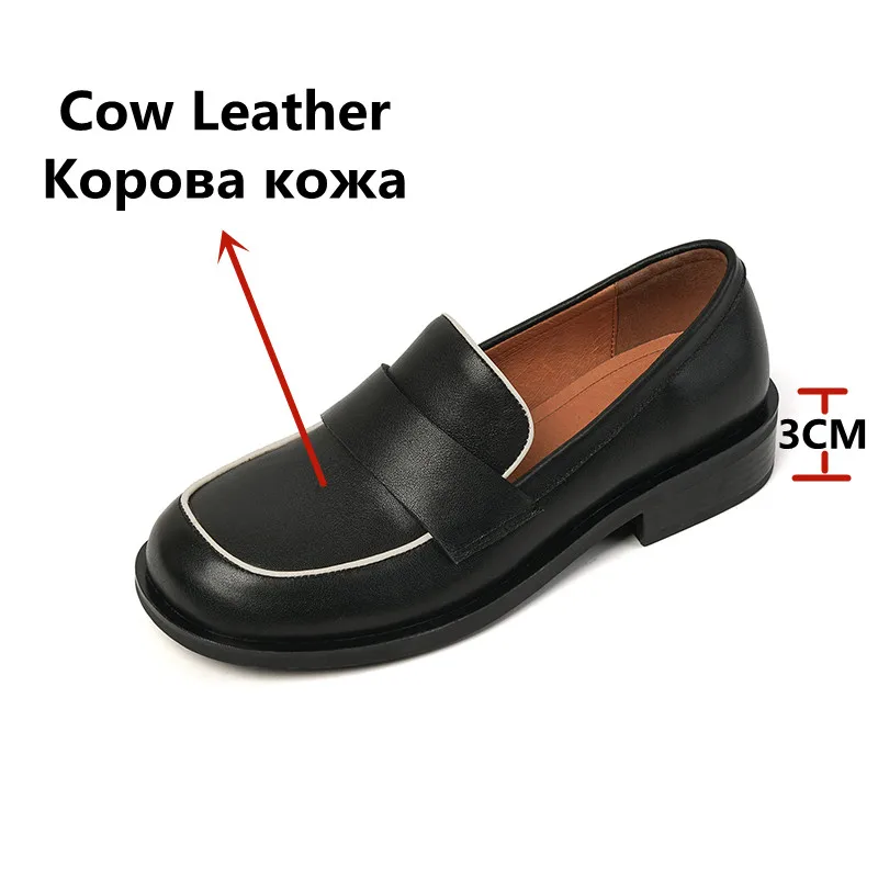 Женские туфли-лодочки FEDONAS повседневные удобные лоферы из натуральной кожи на