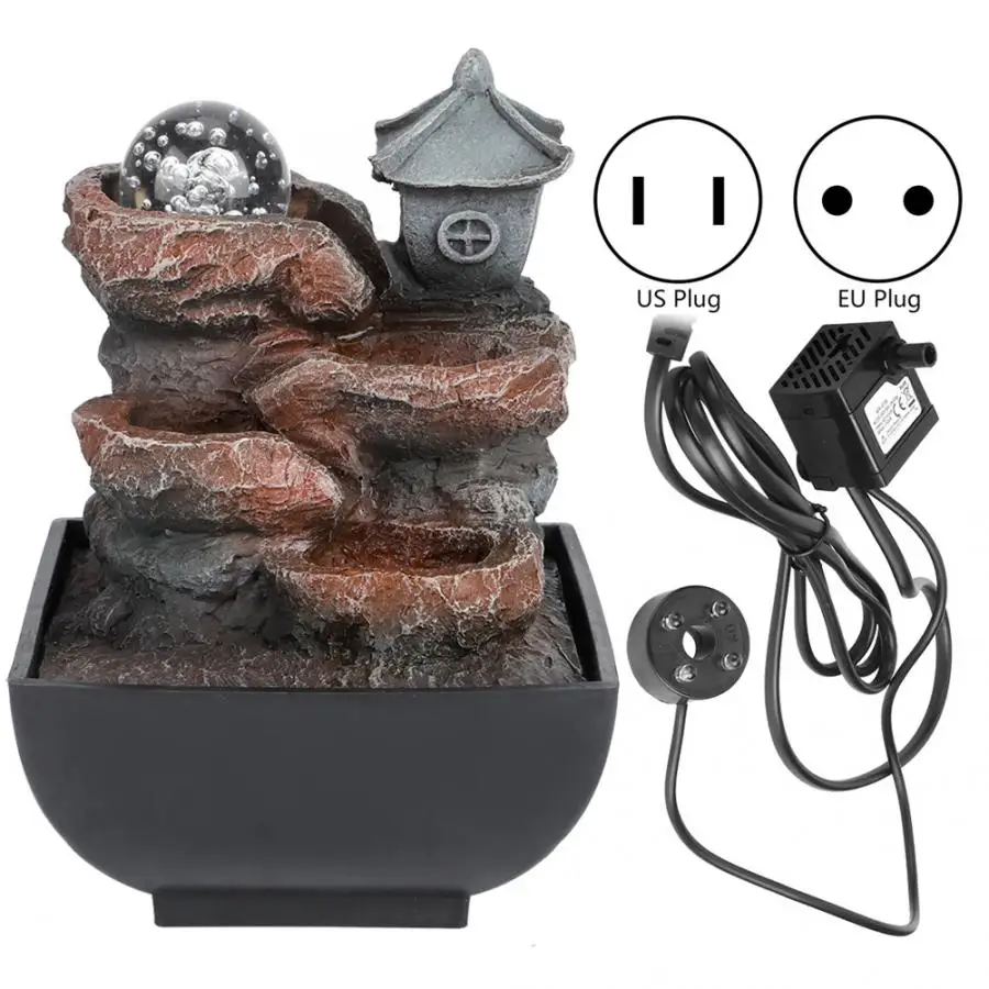 Креативный Настольный фонтан для дома орнамент коридора со светильник и шариком