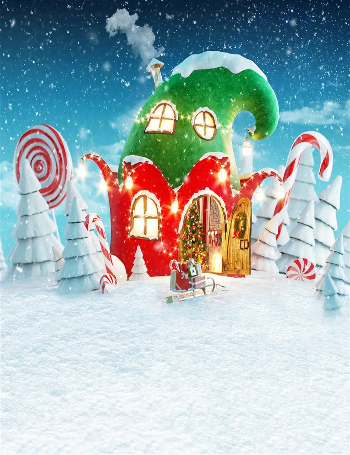 Фон для фотосъемки с изображением рождественской Феи эльфа рождественского