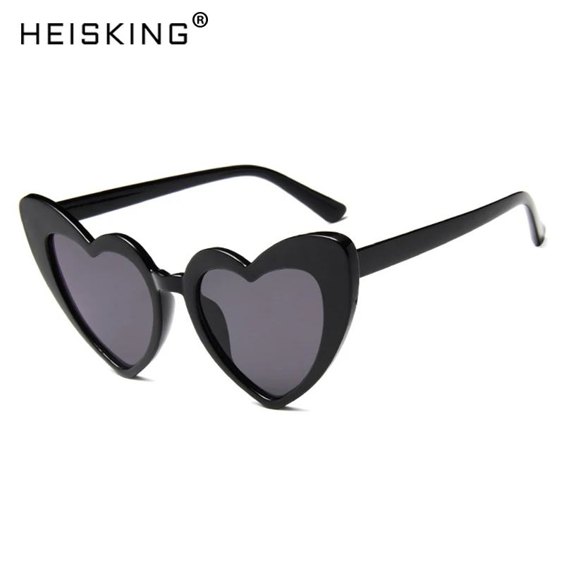 

HEISKING Love Heart Sunglasses Women Big Frame Personality Sunglass Fashion Cute Sexy Retro Cat Eye Vintage Pink Female