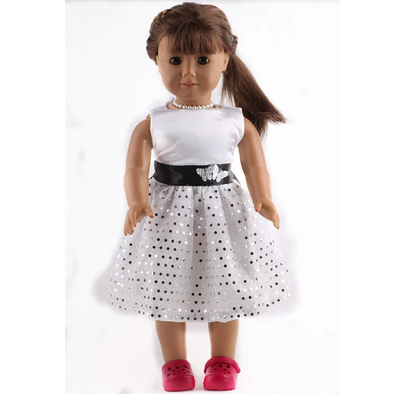 

Butterfly belt wafer skirt fit 18inch Doll& 43cm doll clothes accessories