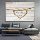 Индивидуальные Lover первоначальное название холст для картины на индивидуальный заказ плакатов и с принтом любящее сердце Wall Art свадебный подарок спальня украшения