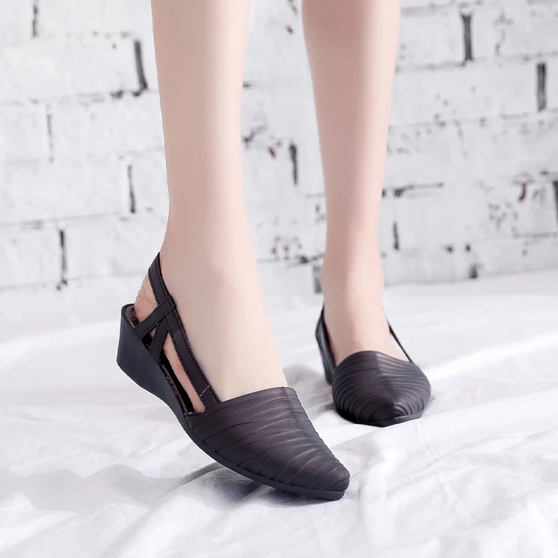 

Woman Wedges Sandals Women Slip-on Walking Shoes Ladies Casual Pumps Female New Solid Loafers 2020 Women's Slingbacks Footwear