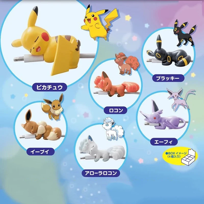 

Tomy Pokemon Pikachu Cable Protector Animal for Iphone Clownfish Mobile Phone Connector Accessory Organizer Doll