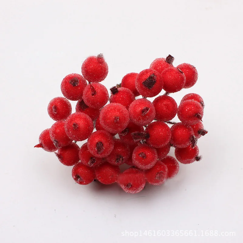 40 шт. Рождественский матовый фруктовый ягодный искусственный цветок украшение