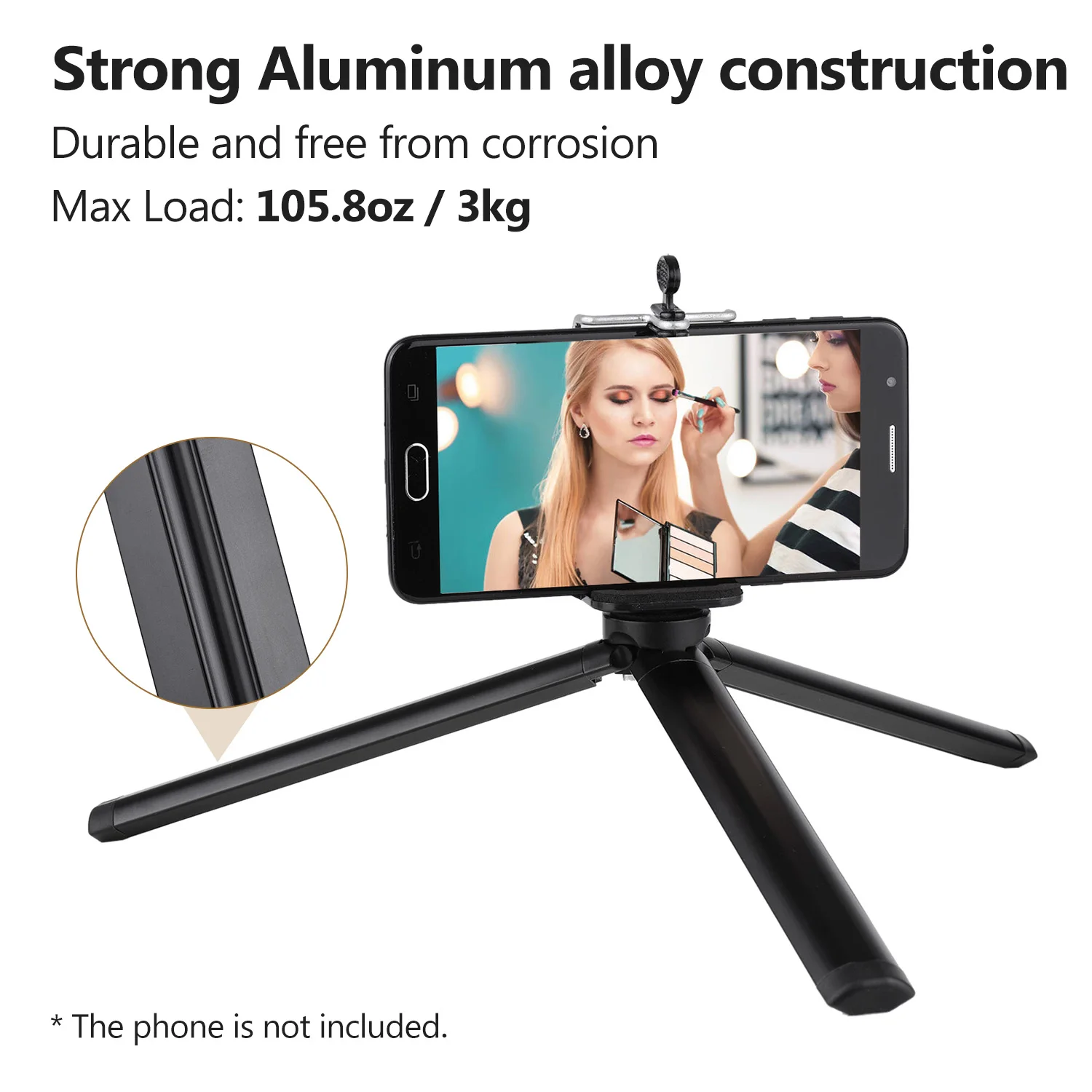 Настольный складной штатив из алюминиевого сплава с 1/4 дюймовым винтовым