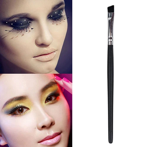 Женские 1 шт. кисти для макияжа черные Угловые Твердые кончики бровей подводка