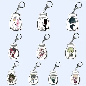 Аниме Dangan Ronpa Danganronpa фигурку брелок косплей акриловый кулон брелок Модель Куклы Игрушки для детей мальчиков подарок