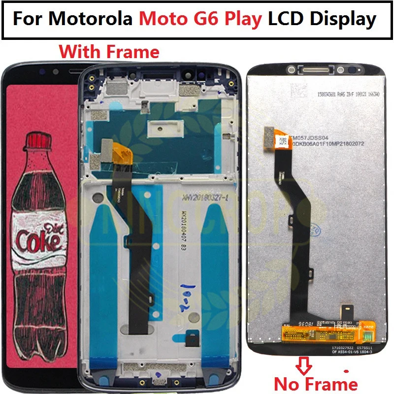 ЖК дисплей для Motorola Moto G6 Play XT1922 3 4 экран с сенсорным стеклом дигитайзер Рамка в