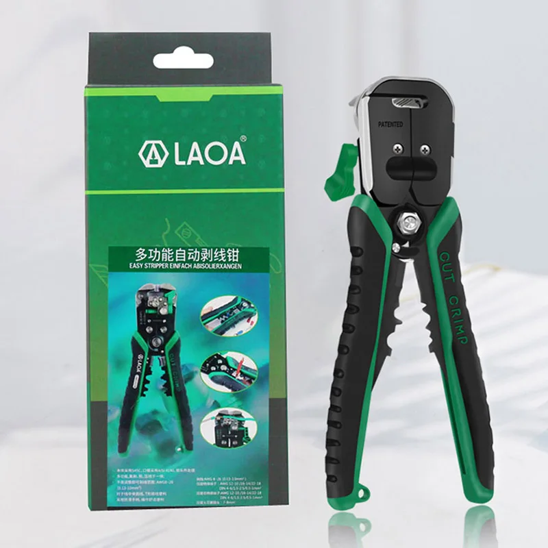 LAOA Alicates Pelacables-Alicates profesionales de electricista, herramienta de pelado automático, terminal de prensado de corte de Cable