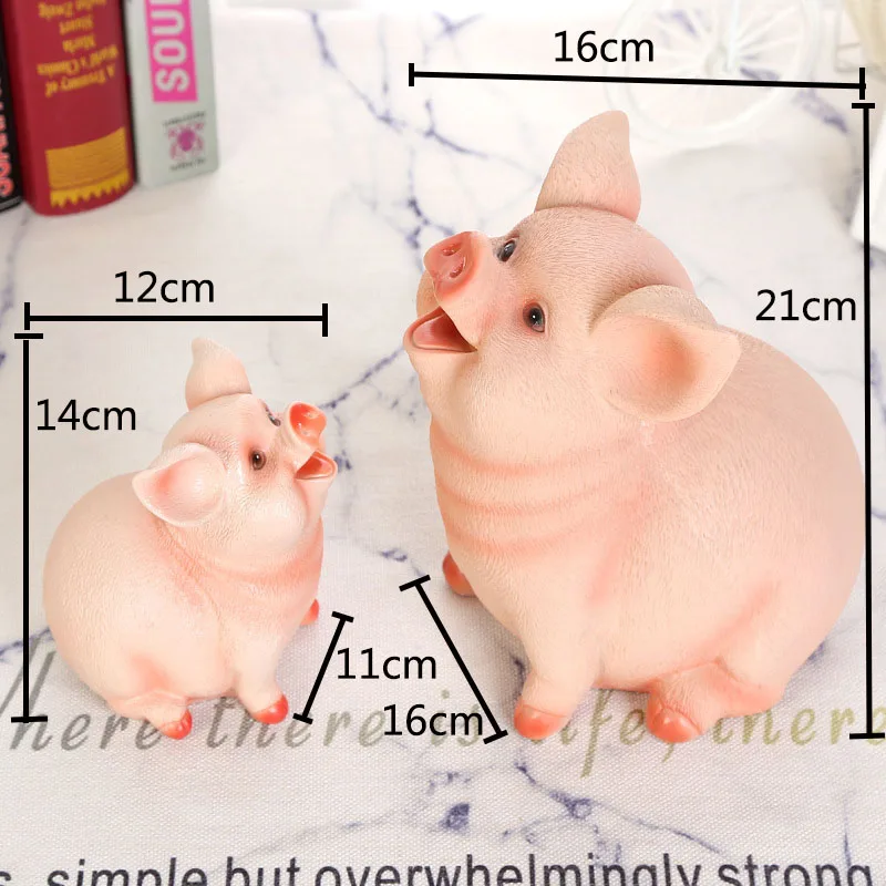 

Big Piggy Bank Cute Pig Money Box Money Savings Box For Coins Cartoon Resin Animal Cash Box For Kids Children Christmas Gift