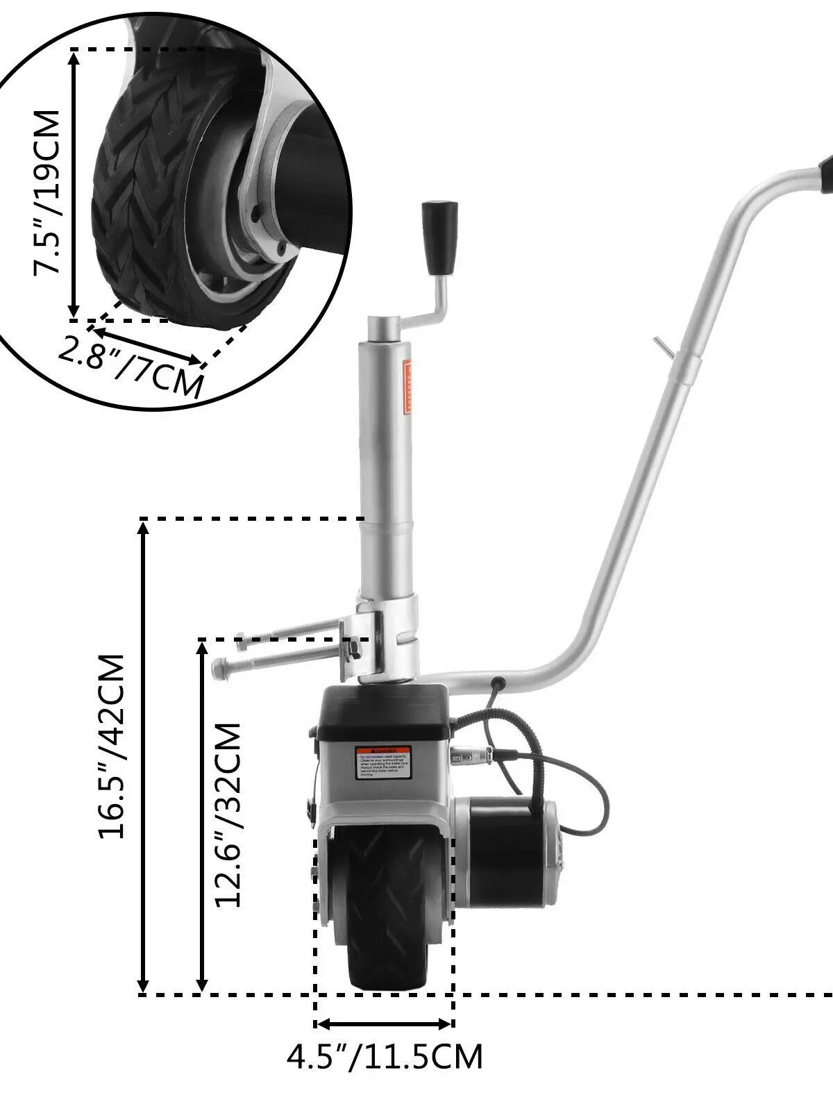 12V Сталь Мощность покрытием караван двигатель колесо прицепа тележкой Джека |
