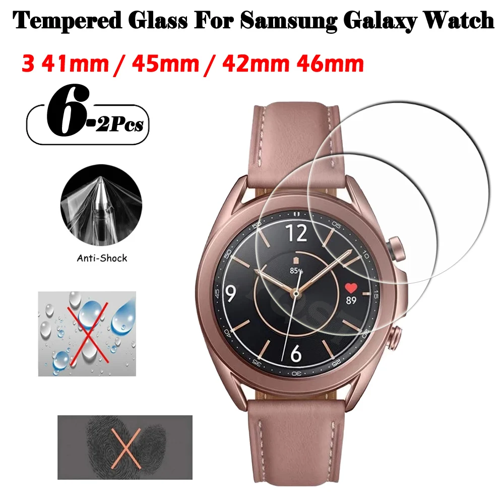 

Защитная пленка для Samsung Watch 3 41 мм 45 мм, закаленное стекло, Защита экрана для Galaxy Watch 42 мм 46 мм, защитные аксессуары